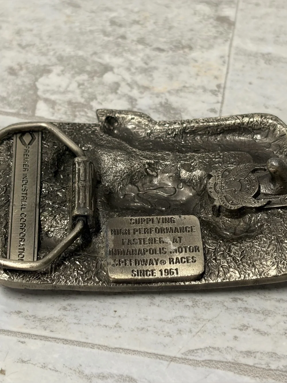 Premier Industrial Cooperation Indy 500 Belt Buckle Set 25 Year 35 Year  Rare